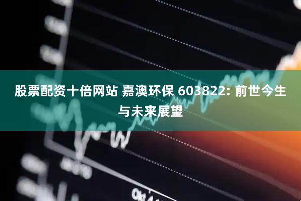 股票配资十倍网站 嘉澳环保 603822: 前世今生与未来展望